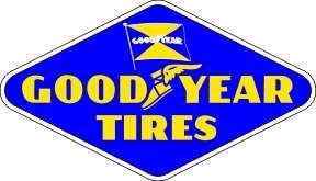 Vintage Good Year Tires sticker decal sign 4x2.3  