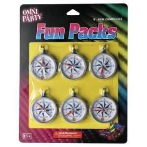  Omni Party Real Compasses, 6 Count (6 Pack) Health 