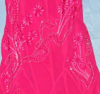 Gorgeous CACHE Evening DRESS Gown STUNNING Pink CUTOUTS Beading 4 