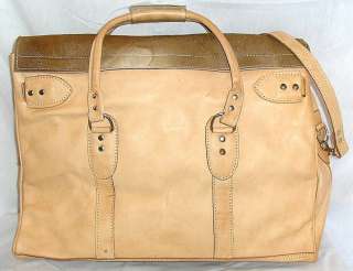 DUFFEL GARMENT BAG SET COWHIDE LEATHER NEW OLD STOCK  