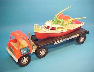 AMLOID FISHING BOAT HAULER TRUCK BOXED VINTAGE 1960s  