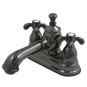   Inch Centerset Lavatory Faucet With Cross Handle And Brass Pop Up