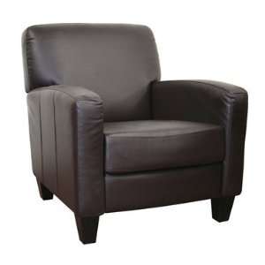   Baxton Studio Stacie Brown Leather Modern Club Chair