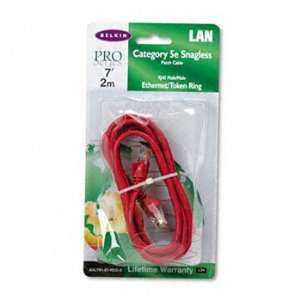  BELKIN Cat5e Snagless Patch Cable Rj45 Connectors 7 Ft Red 
