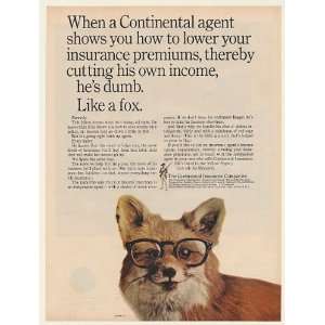   Insurance Agent Dumb Like a Fox Print Ad (53422)
