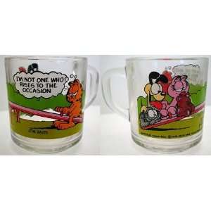  Vintage Garfield and Odie Glass Mug (1978) Everything 