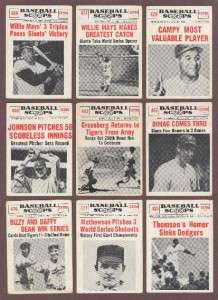 NEAR SET (59/80) 1961 Nu Card Baseball Scoops   NICE CARDS  