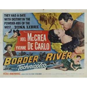  Border River (1953) 22 x 28 Movie Poster Half Sheet Style 