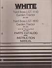   BOSS LGT 1110 & LGT 1610 GARDEN TRACTOR Parts Catalog & Instr. Manual