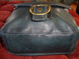  Ink Blue BLEECKER Leather Flap Buckle Shoulder Bag Purse 11419  