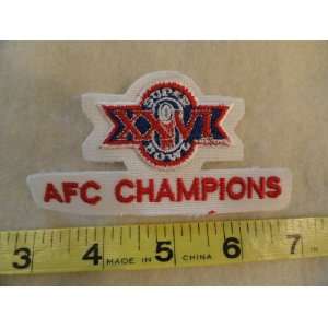  Super Bowl XXVI AFC Champions Patch 