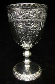 CO Silver 12 Piece Ornate Crest Goblet Set  