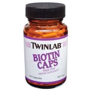  TwinLab   Biotin Caps, 600 mcg, 100 capsules Health 