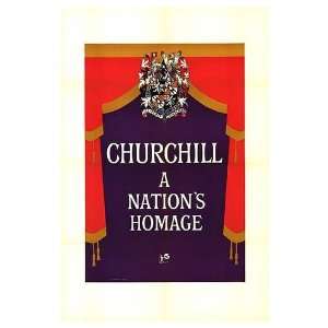 Churchill A Nations Homage Original Movie Poster, 26.8 x 39.75 