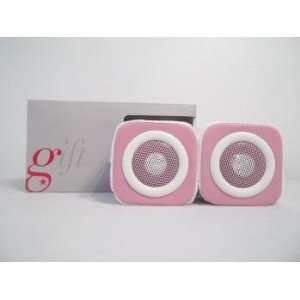   Pump It Up Plug in Cube Speakers Pink  Players 