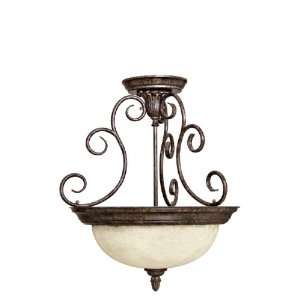 Capital Lighting Fixtures Country French Two Light Semi Flush Mount 