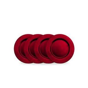   Celebrations by Mikasa Red Metallic Chargers, Set of 4