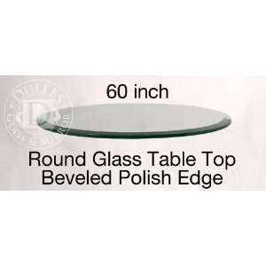  Glass Table Top 60 Round, 1/4 Thick, Beveled Edge 