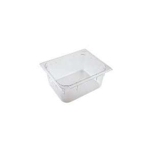   Pan, Double, 7 7/8 in Deep, Stackable, Poly, Clear