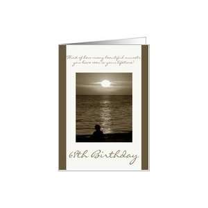 68th Birthday, watching a sunset Card