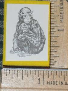 AFRICAN ANIMALS MONKEYS ~ rubber stamp 1420  