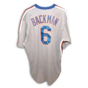  Wally Backman New York Mets Gray Majestic Throwback Jersey 