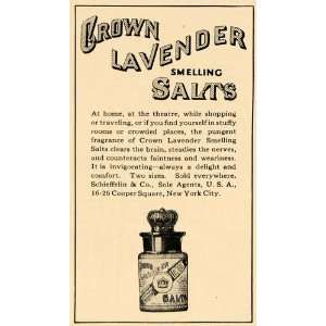   Smelling Salts Fainting Health   Original Print Ad