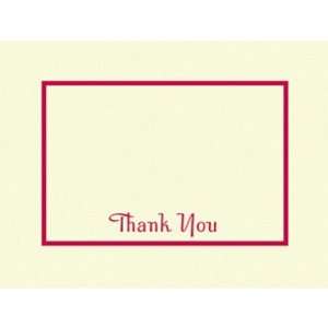   15 Boxed Thank You Note Cards, Garnet (COT 7138)