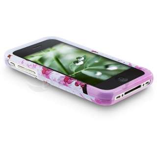 Spring Flower Hard Case+Wall Charger For iPhone 3GS 3G  