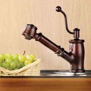   One Handle Pull Out Spray Kitchen Faucet 7711 CP