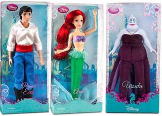 Princess Ariel The little Mermaid, Prince Eric & Ursula Barbie Ken 
