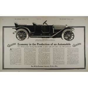  1912 Double Page Ad Willys Overland Model 61 T Auto Car 