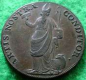 1791 England York/Leeds Half Penny     