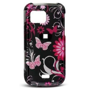 Pink Bfly Flowers Design Hard Accessory Faceplate Case Cover + Screen 