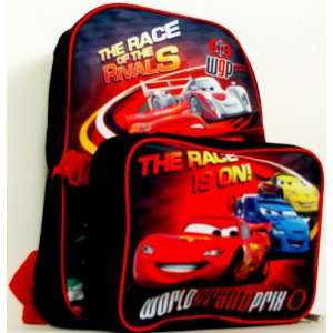  Disney Cars 2 Movie Large Full Size Backpack 15 with a Free 