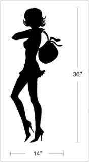 SEXY GIRL SILHOUETTE   Vinyl Art Wall Decals Stickers  