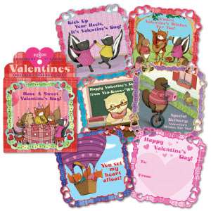   Box Card Ephemera Valentines  Set of 24 by Punch 
