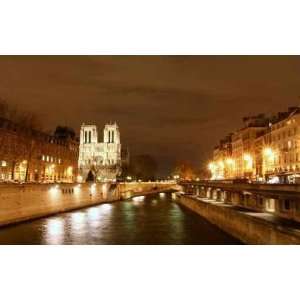  Vue Sur Notre Dame De Nuit   Peel and Stick Wall Decal by 