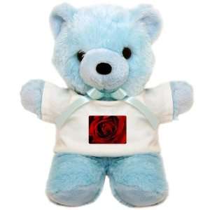  Teddy Bear Blue Red Rose 