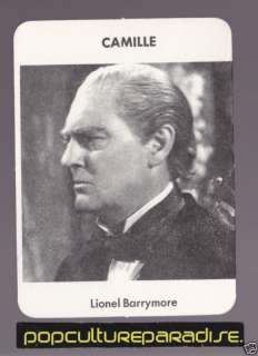 LIONEL BARRYMORE Camille 1973 MOVIE MOGULS GAME CARD  