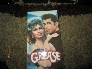 Grease 1977 VHS John Travolta Olivia Newton Sandy 50s Fifties Musical 