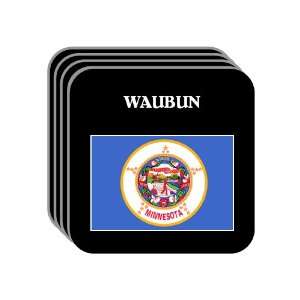 US State Flag   WAUBUN, Minnesota (MN) Set of 4 Mini Mousepad Coasters