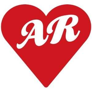 Arkansas State Abbreviation AR Heart   Decal / Sticker 
