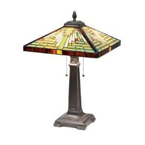  Benson Antiqued Bronze Tiffany Table Lamp