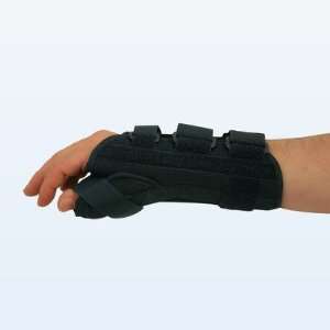  Thumb Spica Wrist Brace in Black Size Large, Model Right 