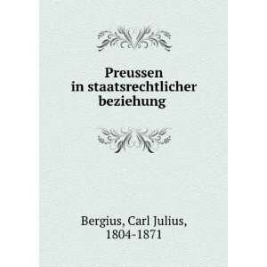   in staatsrechtlicher beziehung Carl Julius, 1804 1871 Bergius Books