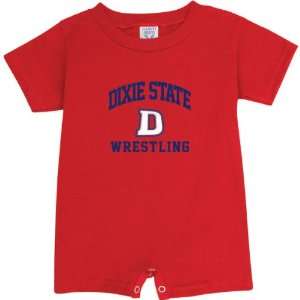   State Red Storm Red Wrestling Arch Baby Romper
