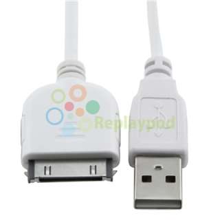 White 2IN1 USB Data SYNC Charger Cable CORD For  Sandisk Sansa E250 