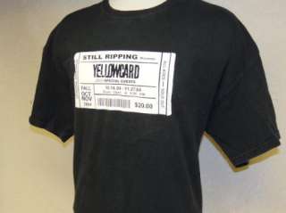 YELLOWCARD CONCERT t shirt 2004 TOUR XL  