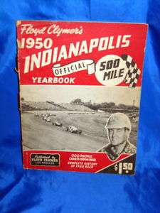 Indy 500 1950 FLOYD CLYMER YEARBOOK Johnny Parsons Wins  